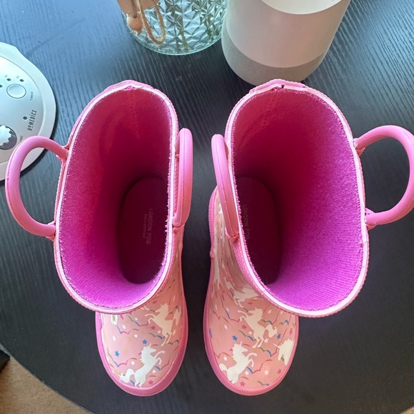 London Fog Pink Unicorn Toddler Girl Rain Boots - Picture 3 of 3